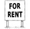 Large Sign Board Drawing of For Rent Text