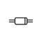 Large signal diodes black line icon. Pictogram for web page