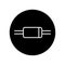 Large signal diodes black line icon. Pictogram for web page