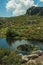 Large sinkhole in a dam lake on the highlands