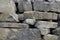 Large and small blocks of granite .