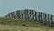 A large snow fence in the great state of Wyoming.