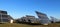 Large solar panels field in a winter cloudless sunny day.