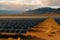 Large solar power plant in the desert, renewable solar energy, AI Generated