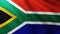 Large South African Flag background in the wind