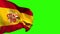 Large spain national flag blowing