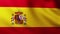 Large Spanish flag background fluttering in the wind