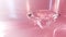 Large sparkling diamond on a pink pearl background, a luxurious 3D render