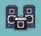 large speakers isolated icon design