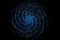 Large spiral galaxy spins in space