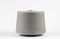 Large spool of gray thread on white isolated background