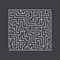 Large square maze confusion conundrum on a dark background