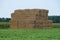 Large stack of hay on a field near Milton, Delaware, U.S.A