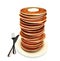 Large stack of pancakes