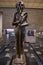 Large statue of Khonsu  the ancient Egyptian god of the Moon at Egypt`s new National Museum of Egyptian Civilization NMEC