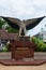 Large statue of a white-breasted sea eagle in Krabi Town, Thail