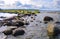 large stones and boulders on the shore of the Gulf of Finland