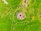 Large stones in a field with round holes in Karahunj - Armenian Stonehenge, Zorats Karer, Armenia