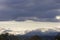 Large Storm Clouds Building Over The Horizon On Winters Morning