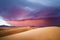 Large Storm Clouds over the Desert Landscape