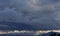 Large stormy clouds over the Apennine mountains