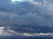 Large stormy clouds over the Apennine mountains