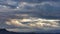 Large stormy clouds over the Apennine mountains