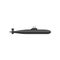 Large submarine icon. Navy vehicle. Military underwater transport in black color. Graphic design for logo, website