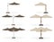 Large sun umbrella for bars and cafes on the terrace or the beach vector illustration