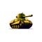 Large tank military army vector cartoon color icon vector flat color illustration