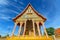 Large temple architecture against blue sky