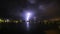 Large thunderstorm and lightning in the port Sukosan