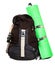 Large touristic backpack with lightweight foam mat isolated on