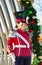 A large toy soldier Christmas decoration.