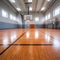 Large training hall for basketball, basketball is a world popular sport invented in America, AI generated content