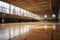 Large training hall for basketball, basketball is a world popular sport invented in America, AI generated content