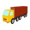 A large truck for the transport of goods. Transportation and delivery single icon in cartoon style isometric vector