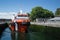 Large tugboat firefighting ship at Ballard Locks