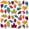 Large Vector Set of Abstract Autumn Leaves