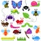 Large Vector Set of Cute Cartoon Bugs