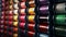 a large, vibrant panorama displaying a number of spools