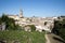 Large view vineyards at Saint Emilion village Gironde Aquitaine france