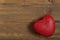 Large vintage heart on old wooden background