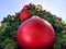 Large Vivid Decorative Balls on Christmas Tree