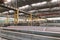 Large warehouses with metal products, production of metal profiles and metal pipes