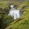 Large waterfall in Iceland