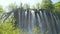 Large waterfall in the Plitvice Lakes National Park in Croatia. The Korana River, caused travertine barriers to form