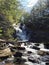 Large waterfall in springtime