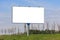 Large white billboards for outdoor advertising