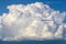 Large white cumulonimbus cloud